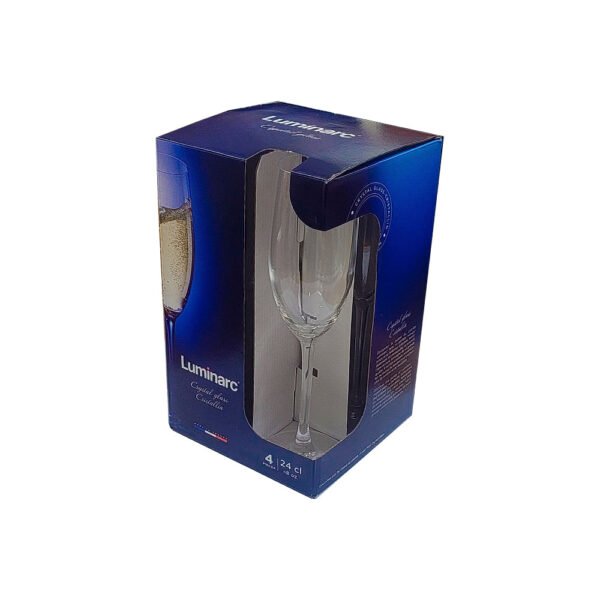 TAÇA EM VIDRO SODO CALCICO, MODELO MENADES, COM CAPACIDADE PARA 240ML, JOGO CONTENDO 4 PECAS, MARCA LUMINARC = V5994 - Imagem 2