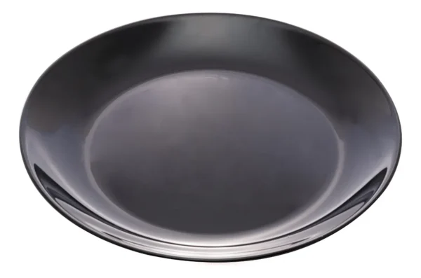 PRATO DE SOBREMESA EM VIDRO OPALINO TEMPERADO PRETO, MODELO CARINE, TAMANHO 19CM, MARCA LUMINARC = L9816
