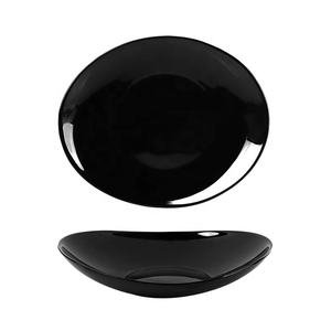 PRATO DE JANTAR RASO EM VIDRO OPALINO TEMPERADO PRETO, MODELO CARINE, TAMANHO 27CM, MARCA LUMINARC = L9817