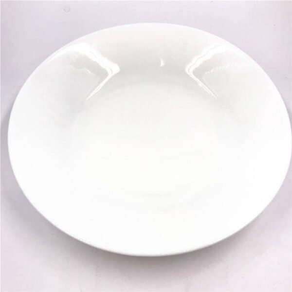 PRATO DE JANTAR FUNDO EM VIDRO OPALINO TEMPERADO BRANCO, MODELO CARINE, TAMANHO 21CM, MARCA LUMINARC = L5406