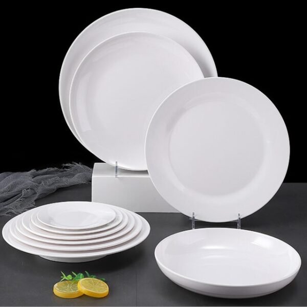 PRATO DE JANTAR FUNDO EM VIDRO OPALINO TEMPERADO BRANCO, MODELO DIWALI, TAMANHO 20CM, MARCA LUMINARC = D6907 - Imagem 2
