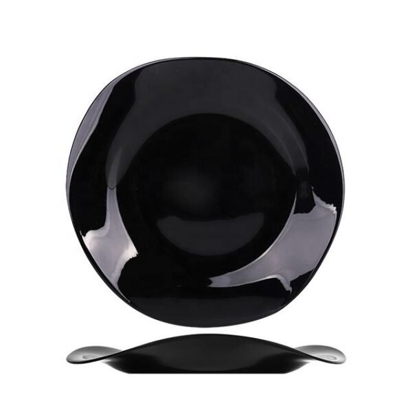 PRATO DE JANTAR RASO EM VIDRO OPALINO TEMPERADO PRETO, MODELO CARINE, TAMANHO 27CM, MARCA LUMINARC = L9817 - Imagem 2