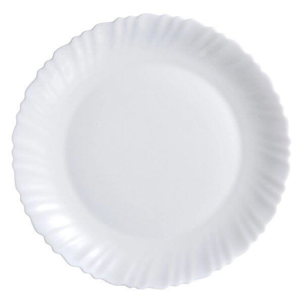 PRATO DE JANTAR RASO EM VIDRO OPALINO TEMPERADO, MODELO FESTON, TAMANHO 27CM, MARCA LUMINARC = X0507 - Imagem 2