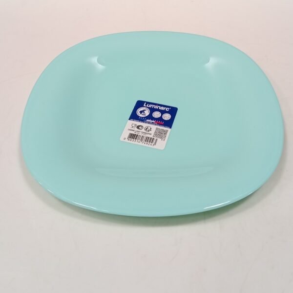 PRATO DE SOBREMESA EM VIDRO OPALINO TEMPERADO AZUL, MODELO CARINE, TAMANHO 19.5CM DE DIAMETRO, MARCA LUMINARC = V5837