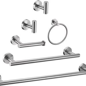 Silver 80cm bathroom handle 4-piece set
