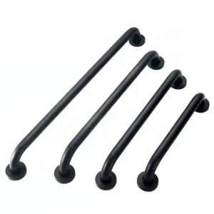Black 80cm bathroom handle 4 - piece set - FERRAGEM DE BANHEIRO