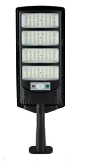 LUMINÁRIA LED SOLAR PARA USO EXTERNO, COM CORPO EM MATERIAL PLASTICO OU METALICO