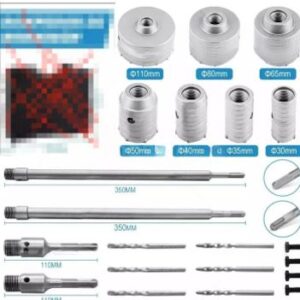 KIT BROCA PARA CONCRETO EM ACO CARBONO COM TAMANHOS E MODELOS SORTIDOS CONTENDO 21 PECAS