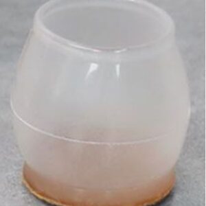 PROTETOR DE PISO EM SILICONE FLEX&Iacute;VEL COM FELTRO NA SOLA PARA PES RETANGULARES DE CADEIRAS DIMENS&Otilde;ES 4x3.7CM