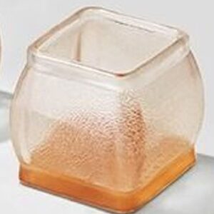 PROTETOR DE PISO EM SILICONE FLEX&Iacute;VEL COM FELTRO NA SOLA PARA PES RETANGULARES DE CADEIRAS DIMENS&Otilde;ES 3.0x2.8x2.8 CM