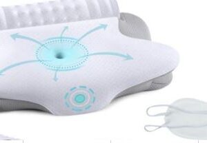 TRAVESSEIRO ERGON&Ocirc;MICO MULTIFUNCIONAL COM DESCANSO DE PESCO&Ccedil;O