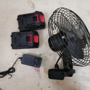 MINI VENTILADOR PORT&Aacute;TIL SEM FIO COM FUNCIONAMENTO POR BATERIA DE L&Iacute;TIO DE 48V 7500 MAH, GRADES EM METAL