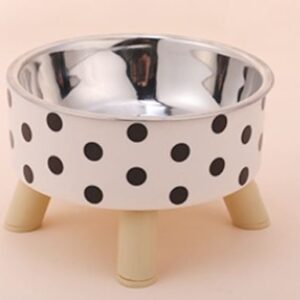 COMEDOURO PARA ANIMAIS DE ESTIMAÇÃO COM TIGELA EM AÇO INOX E PES EM MADEIRA