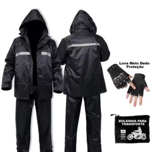CAPA DE CHUVA IMPERMEAVEL PARA MOTOCICLISTA (JAQUETA + CALCA)