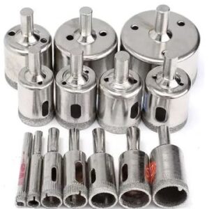 KIT COM 15 BROCAS DIAMANTADAS TIPO SERRA COPO