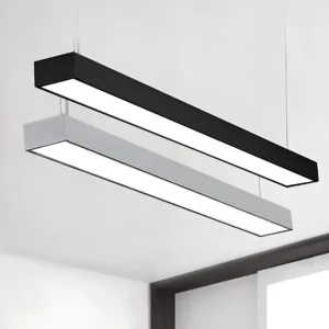 LUSTRE MODULAR RETANGULAR COM LÂMPADA DE LED E ESTRUTURA EM PLÁSTICO