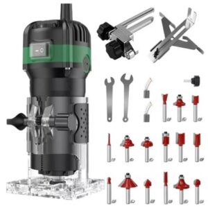 TUPIA ELÉTRICA LAMINADORA PARA MADEIRA, CORPO EM PLÁSTICO E LIGA METÁLICA