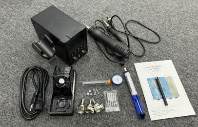 ESTACAO DE SOLDA SMD 2 EM 1 (FERRO DE SOLDAR COM SOPRADOR DE AR QUENTE)