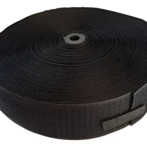 FITA DE FECHO DE CONTATO TIPO GANCHO E LA&Ccedil;O, AUTOADESIVA, FABRICADA EM POLI&Eacute;STER E NYLON