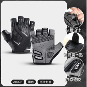 LUVAS SEM DEDOS, CONFECCIONADA EM MATERIAL TEXTIL, ARTIDO DE VESTUARIO DE MALHA, PARA USO ESPORTIVO