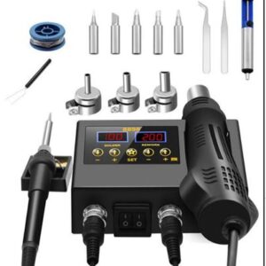 ESTAÇÃO DE SOLDA SMD 2 EM 1 (FERRO DE SOLDAR COM SOPRADOR DE AR QUENTE)