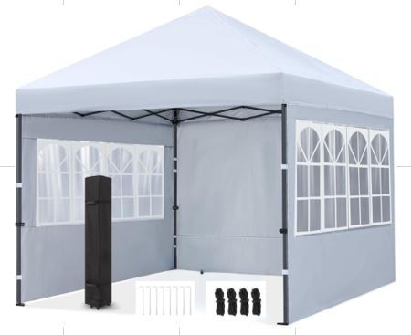 TENDA DOBRAVEL TIPO GAZEBO POP UP COM ESTRUTURA METÁLICA E COBERTURA EM TECIDO OXFORD COM REVESTIMENTO PU