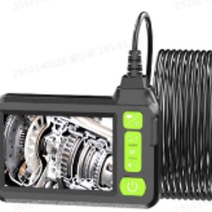 CAMERA DE ENDOSCOPIO/ BOROSCOPIO INDUSTRIAL COM TELA DE 4.3" COM RESOLUCAO DE 1920X1080 PIXELS. 8 LUZES DE LED, CABO SEMIRRIGIDO DE 5 METROS COM 8MM DE DIAMETRO, &Acirc;NGULO DE VISAO 170 GRAUS, BATERIA RECARREGAVEL, RESISTENTE A AGUA. UTILIZADO PARA INSPECOES EM TUBOS, MANUTENCAO AUTOMOTIVA, REPARO DE TUBULACAO. ACOMPANHA CABO USB, MANUAL DE INSTRUCOES, IMA E GANCHO