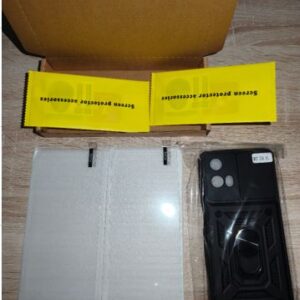 KIT DE CAPA PARA CELULAR EM PLASTICO COM 2 PELICULAS AUTO ADESIVAS, MODELO VARIADO