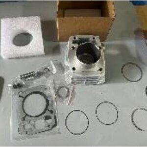 KIT PISTAO E CILINDRO PARA MOTOCICLETA EM METAL. ACOMPANHA PISTAO E JUNTAS