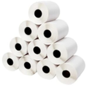 PAPEL TERMICO, APRESENTADO EM ROLOS, COMPOSTO POR PAPEL BASE COM REVESTIMENTO TERMO-SENSÍVEL, PROPRIO PARA IMPRESSAO POR CALOR SEM USO DE TINTA, UTILIZADO PARA IMPRESSORAS TERMICAS, CAIXA COM 10 ROLOS