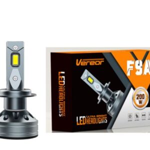 PAR DE LAMPADAS DE LED PARA FAROL DE CARRO COM 80W DE POTENCIA, BRILHO DE 7000 LUMENS, TEMPERATURA DA COR DE 6500K, RESISTENTE A AGUA, MARCA HIGOOGOO