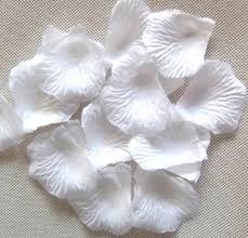 PETALAS DE ROSAS ARTIFICIAIS EM TECIDO SINTETICO, UTILIZADA PARA DECORACAO, COR BRANCO