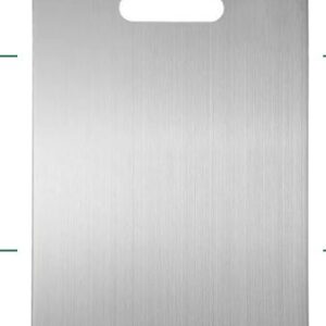 TABUA DE CORTE PARA COZINHA, TIPO DUPLA FACE, FABRICADA EM A&Ccedil;O INOXID&Aacute;VEL 304