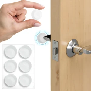 AMORTECEDOR DE PORTA TIPO BATEDOR, AUTO ADESIVO E CONFECCIONADO EM PLASTICO, UTILIZADO PARA EVITAR IMPACTO DA PORTA CONTRA PAREDE