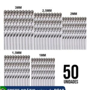 JOGO DE BROCAS HELICOIDAIS PARA PERFURACAO, EM AÇO RÁPIDO, PARA USO EM METAL