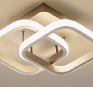 LUMINARIA DE TETO TIPO PLAFON COM TECNOLOGIA DE LED INTEGRADA, 3 TEMPERATURAS (QUENTE, FRIO E NEUTRO), COM DESIGN MODERNO EM FORMATO GEOMETRICO, ESTRUTURA EM METAL BRANCA E ACRILICO, PARA INSTALACAO SOBREPOSTA