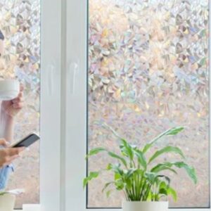 PELICULA DECORATIVA PARA VIDRO EM PVC COM FIXA&Ccedil;&Atilde;O EST&Aacute;TICA SEM ADESIVO