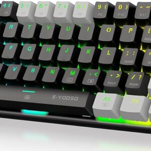 TECLADO SEM FIO PARA COMPUTADOR, LAYOUT PADRAO QWERTY COM TECLAS EM PLASTICO, CIRCUITO ELETRONICO INTEGRADO. INDICADO PARA USO EM PERIFERICOS DE ENTRADA DE DADOS, MARCA E-YOOSO