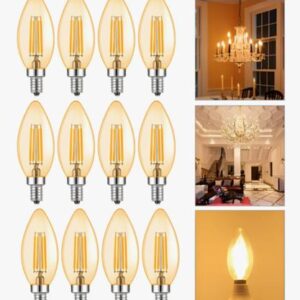 LAMPADA LED DECORATIVA TIPO FILAMENTO, BASE E14 (ROSCA), TENSAO DE OPERACAO 110V, POTENCIA VARIAVEL ENTRE 15W, 25W, 40W E 60W, TEMPERATURA DE COR ENTRE 2700K E 3000K (LUZ QUENTE), FLUXO LUMINOSO APROXIMADO DE 10LM/W, CORPO EM PLASTICO COM ACABAMENTO EM VIDRO, COM DRIVER EXTERNO, UTILIZADA PARA ILUMINACAO DECORATIVA EM AMBIENTES INTERNOS, CAIXA COM 8 PECAS