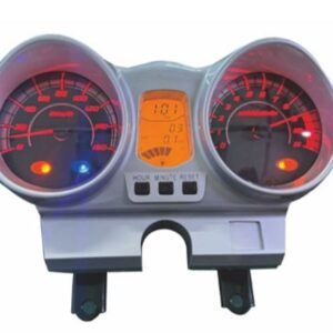 PAINEL DE INSTRUMENTOS PARA MOTOCICLETAS QUE INDICA VELOCIDADE, NIVEL DE COMBUSTIVEL, HODOMETRO (PARCIAL E TOTAL), CONTA-GIRO. SISTEMA PLUG-AND-PLAY.