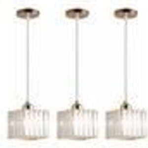 LUMINARIA PENDENTE DE TETO, COM CANOPLA E CABO DE SUSTENTACAO, ESTRUTURA EM METAL E CUPULA EM VIDRO, PARA INSTALACAO SUSPENSA, UTILIZADA EM ILUMINACAO INTERNA, COMPATINHA COM SOQUETES E27