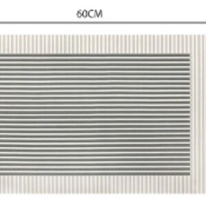 TAPETE PARA BANHEIRO RETANGULAR, DIMENSOES APROXIMADAS 60X40CM, FABRICADO EM DIATOMITA E POLIESTER, SUPERFICIE ABSORVENTE DE SECAGEM RAPIDA, BASE ANTIDERRAPANTE EM BORRACHA