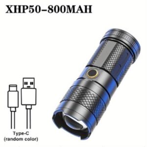LANTERNA LED RECARREGAVEL, FABRICADA EMPLASTICO, UTILIZADA PARA ILUMINACAO PORTATIL. TENSAO: 4,2V. POTENCIA: 3W. ACOMPANHA CABO USB PARA RECARGA