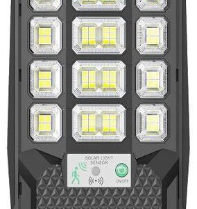 LUMINARIA SOLAR COM LUZ DE LED PARA ILUMINACAO EXTERNA, FABRICADA EM PLASTICO, COM PAINEL SOLAR E BATERIA RECARREGAVEL, UTILIZADA PARA OUTDOOR LIGHTING. TENSAO: 3.7V. POTENCIA: 6.6W.
