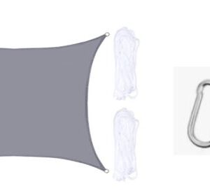 TOLDO SOMBREADOR/TELA DE SOMBREAMENTO, FABRICADO EM TECIDO SINTETICO DE POLIETILENO, UTILIZADO PARA PROTECAO CONTRA SOL E RAIOS UV EM AREAS EXTERNAS. ACOMPANHA CORDAS PARA FIXACAO E MOSQUETOES METALICOS.